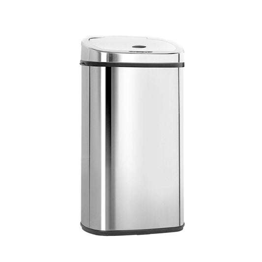 Devanti 50L Motion Sensor Bin Rubbish Automatic Silver - Ozstylz