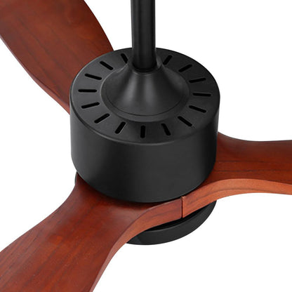 Devanti 52'' Ceiling Fan AC Motor 3 Blades w/Light - Dark Wood - Ozstylz