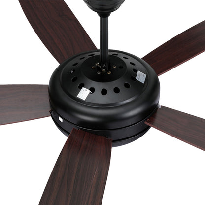 Devanti 52'' Ceiling Fan AC Motor 5 Blades w/Light - Dark Wood - Ozstylz