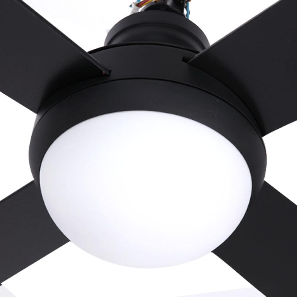 Devanti 52'' Ceiling Fan AC Motor w/Light w/Remote - Black - Ozstylz