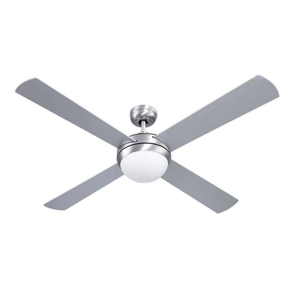 Devanti 52'' Ceiling Fan AC Motor w/Light w/Remote - Silver - Ozstylz