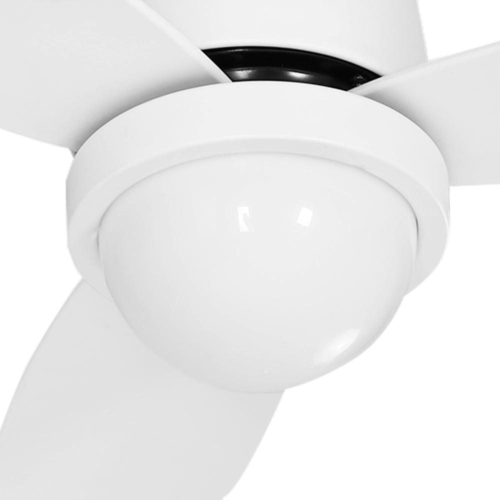 Devanti 52'' Ceiling Fan DC Motor LED Light Remote Control - White - Ozstylz