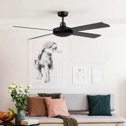 Devanti 52'' Ceiling Fan w/Remote - Black - Ozstylz