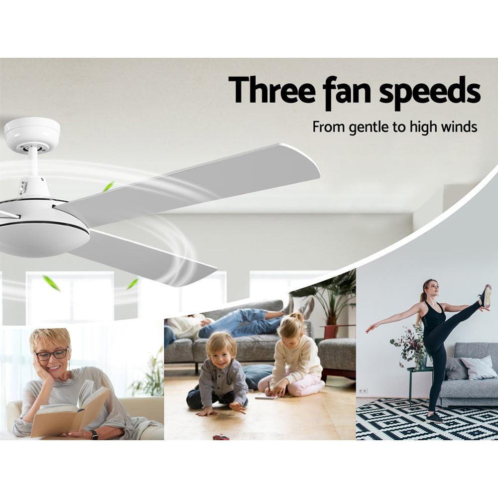 Devanti 52'' Ceiling Fan w/Remote - White - Ozstylz