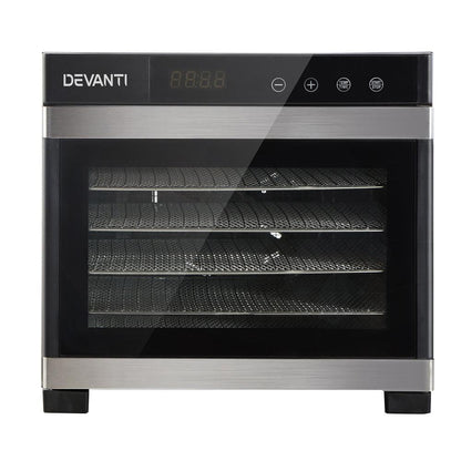 Devanti 6 Trays Food Dehydrator Stainless Steel Tray - Ozstylz