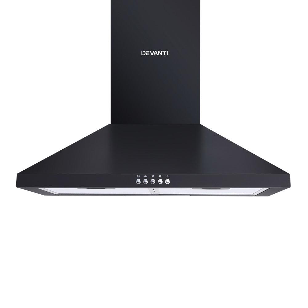 Devanti 600mm Range Hood 60cm Rangehood Black - Ozstylz