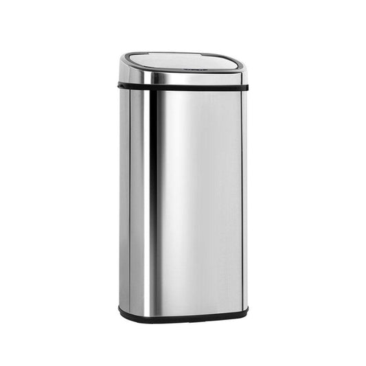 Devanti 68L Motion Sensor Bin Rubbish Automatic Silver - Ozstylz