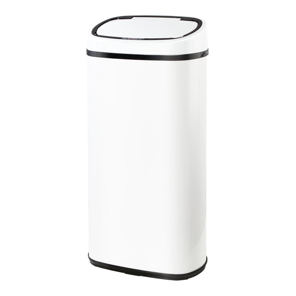 Devanti 68L Motion Sensor Bin Rubbish Automatic White - Ozstylz