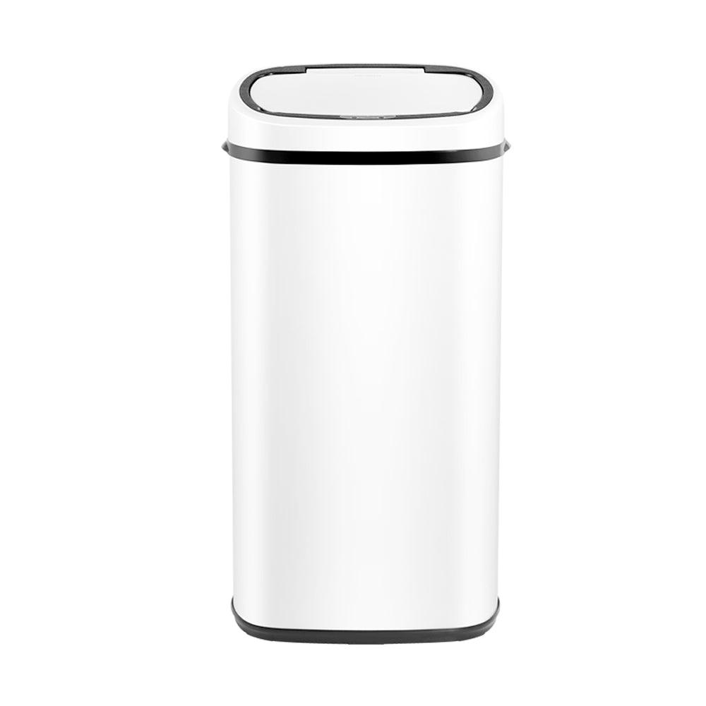 Devanti 68L Motion Sensor Bin Rubbish Automatic White - Ozstylz