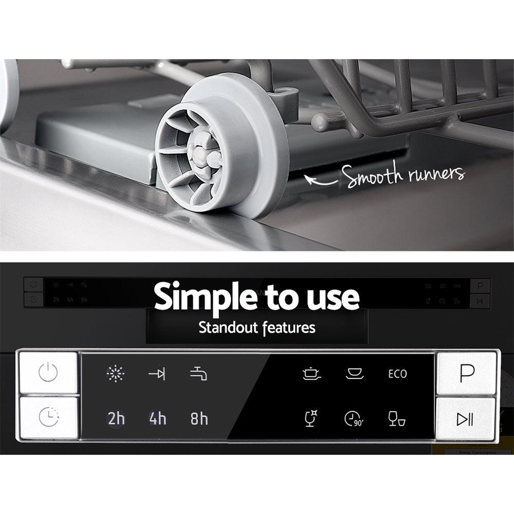 Devanti 8 Place Settings Benchtop Dishwasher Sliver - Ozstylz