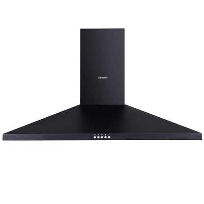 Devanti 900mm Range Hood 90cm Rangehood Black - Ozstylz