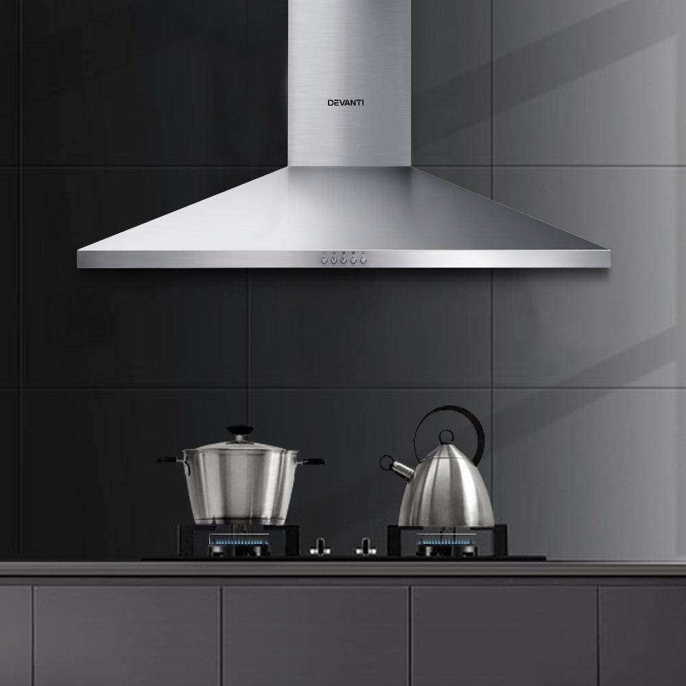 Devanti 900mm Range Hood 90cm Rangehood Stainless Steel - Ozstylz