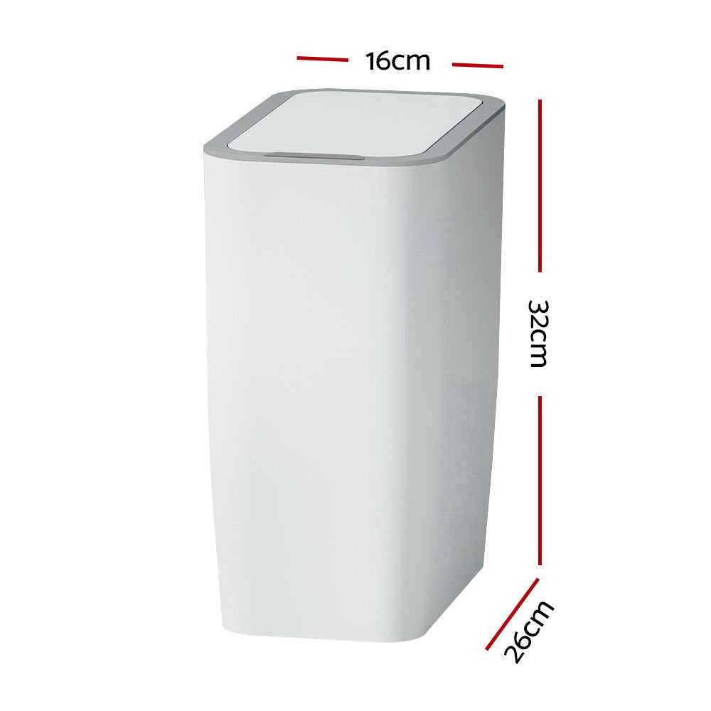 Devanti 9L Motion Sensor Bin Rubbish Automatic White - Ozstylz