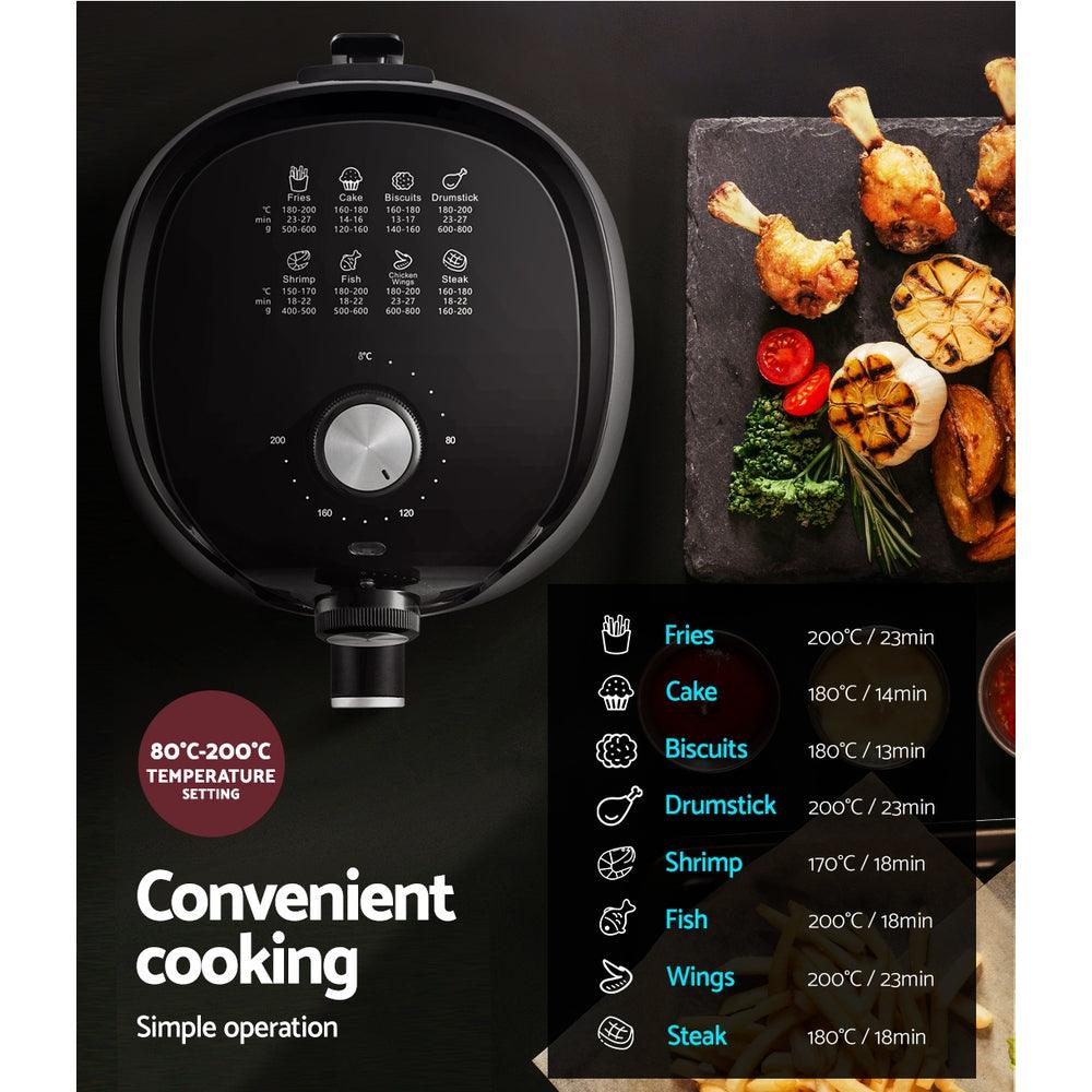 Devanti Air Fryer 2.5L Knob Fryers - Ozstylz