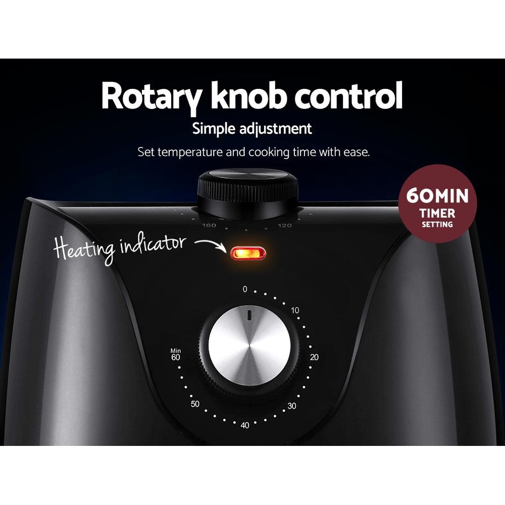 Devanti Air Fryer 2.5L Knob Fryers - Ozstylz