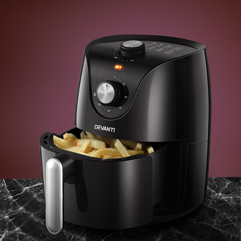 Devanti Air Fryer 2.5L Knob Fryers - Ozstylz