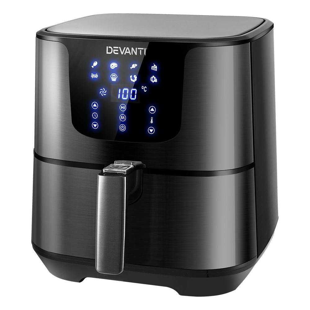 Devanti Air Fryer 7L LCD Fryers Black - Ozstylz