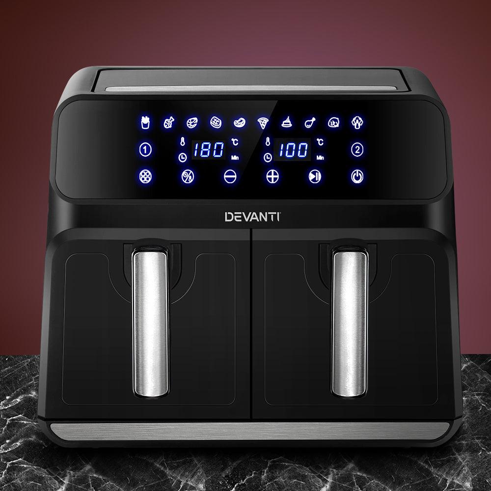 Devanti Air Fryer 8L Dual Zone Fryers - Ozstylz