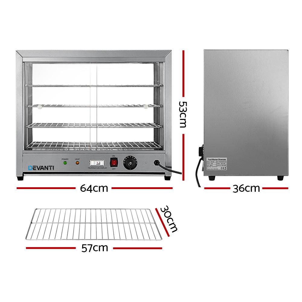 Devanti Commercial Food Warmer Hot Display Showcase Cabinet 64cm - Ozstylz