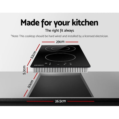 Devanti Electric Ceramic Cooktop 30cm - Ozstylz