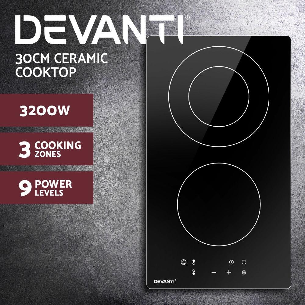 Devanti Electric Ceramic Cooktop 30cm - Ozstylz