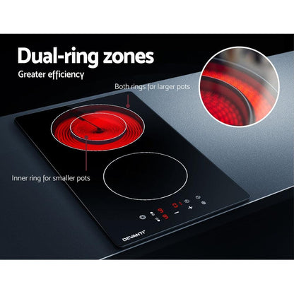 Devanti Electric Ceramic Cooktop 30cm - Ozstylz