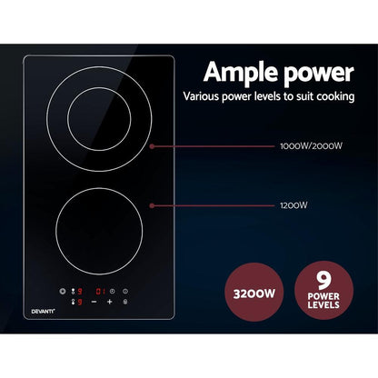 Devanti Electric Ceramic Cooktop 30cm - Ozstylz