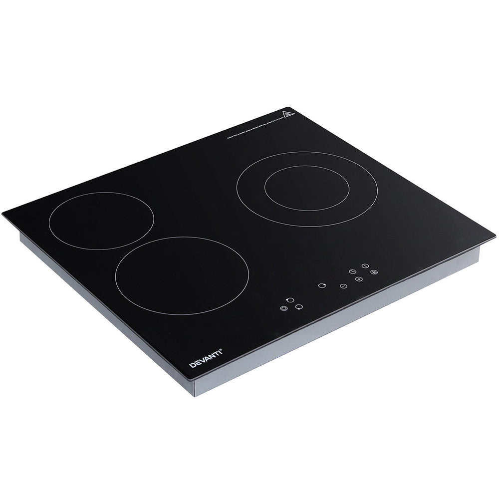 Devanti Electric Ceramic Cooktop 60cm Kitchen Cooker 4 Burner Hob Touch Control 5200W - Ozstylz