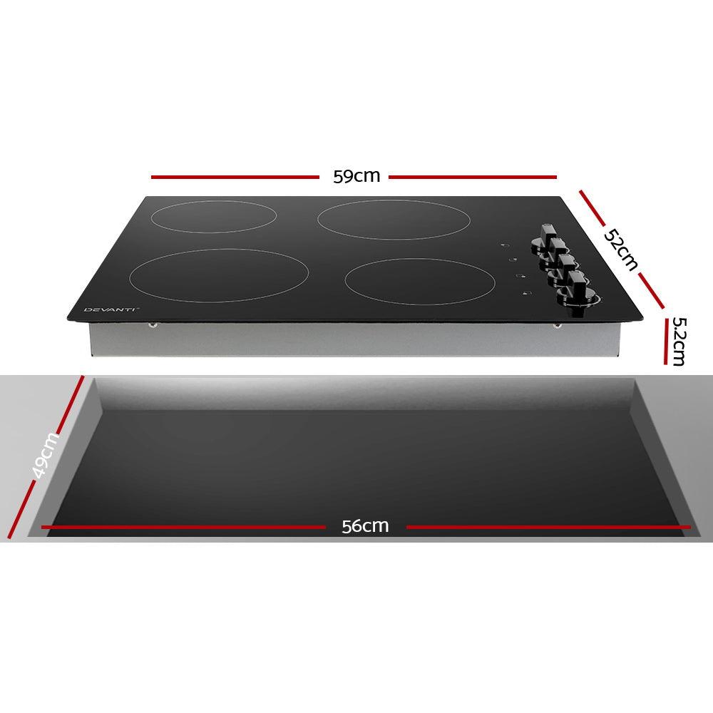 Devanti Electric Ceramic Cooktop 60cm - Ozstylz