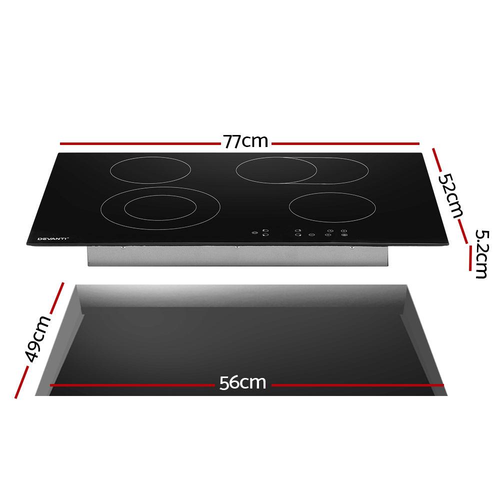 Devanti Electric Ceramic Cooktop 77cm - Ozstylz