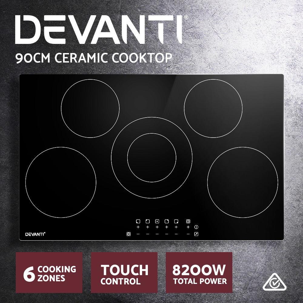 Devanti Electric Ceramic Cooktop 90cm - Ozstylz