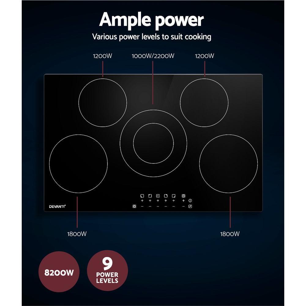 Devanti Electric Ceramic Cooktop 90cm - Ozstylz