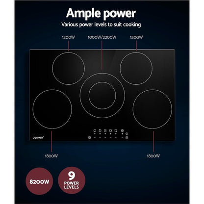 Devanti Electric Ceramic Cooktop 90cm - Ozstylz