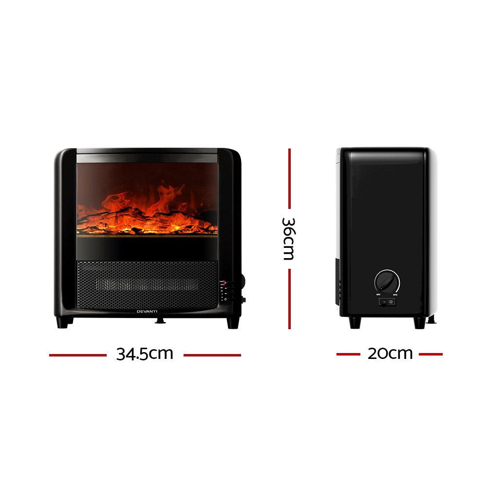 Devanti Electric Fireplace Fire Heaters 2000W - Ozstylz