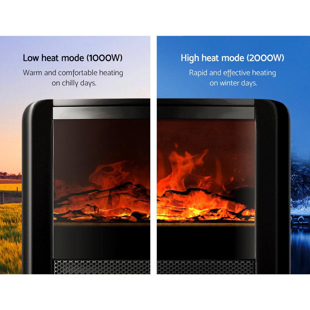 Devanti Electric Fireplace Fire Heaters 2000W - Ozstylz