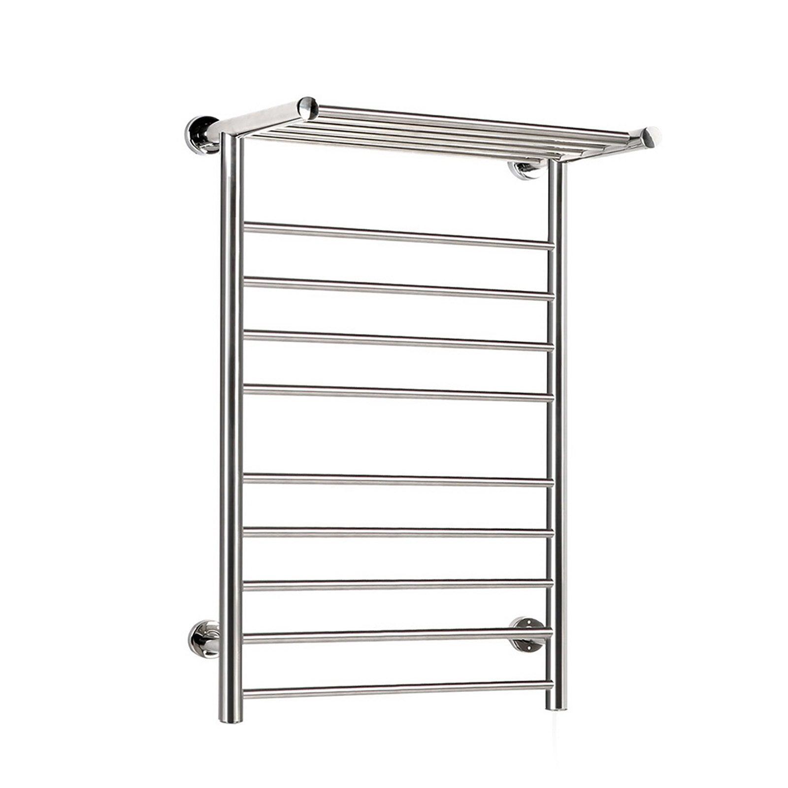 Devanti Electric Heated Towel Rail Rack 14 Bars Wall Mounted Clothes Dry Warmer - Ozstylz