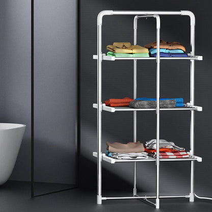 Devanti Electric Heated Towel Rail Rack 30 Bars Foldable Clothes Dry Warmer - Ozstylz