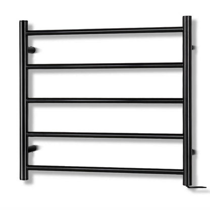 Devanti Electric Heated Towel Rail Rack 5 Bars Wall Mounted Clothes Dry Warmer - Ozstylz