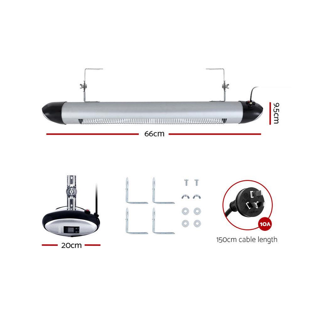 Devanti Electric Strip Heater Radiant Heaters 1500W - Ozstylz