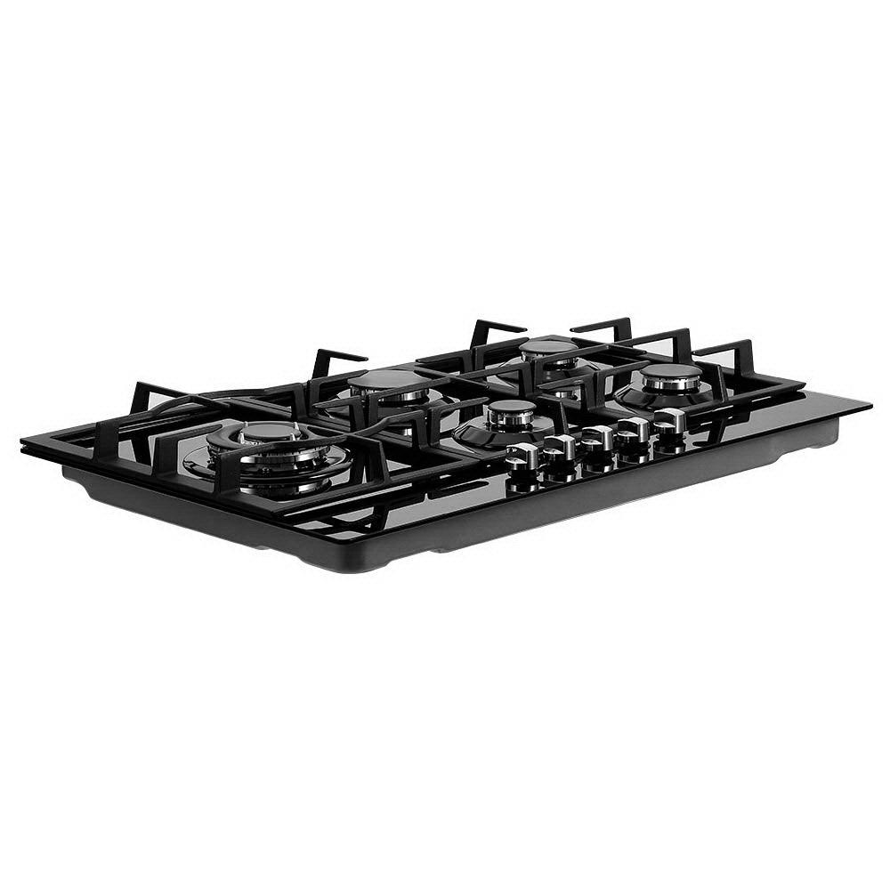 Devanti Gas Cooktop 90cm 5 Burner Black - Ozstylz