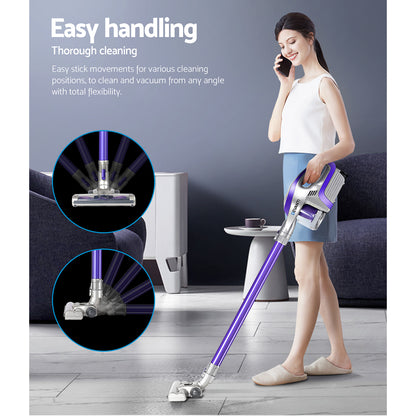 Devanti Handheld Vacuum Cleaner Bagless Cordless 150W Purple - Ozstylz