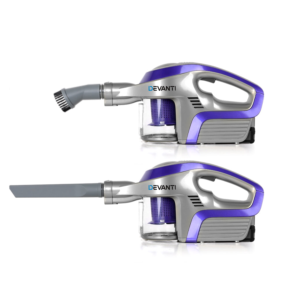 Devanti Handheld Vacuum Cleaner Bagless Cordless 150W Purple - Ozstylz