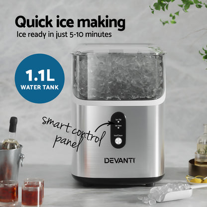 Devanti Ice Maker Machine 15kg Nugget Ice Cube - Ozstylz