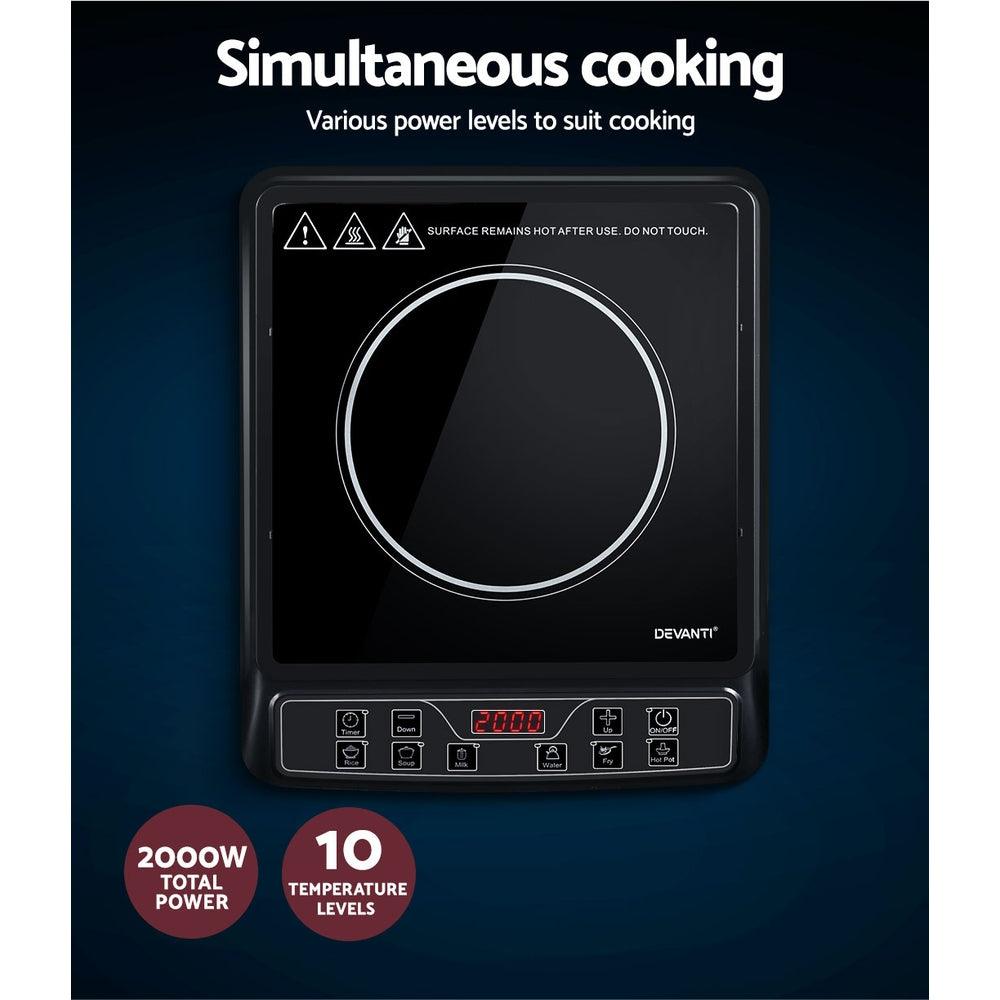 Devanti Induction Cooktop 30cm Portable Cooker - Ozstylz