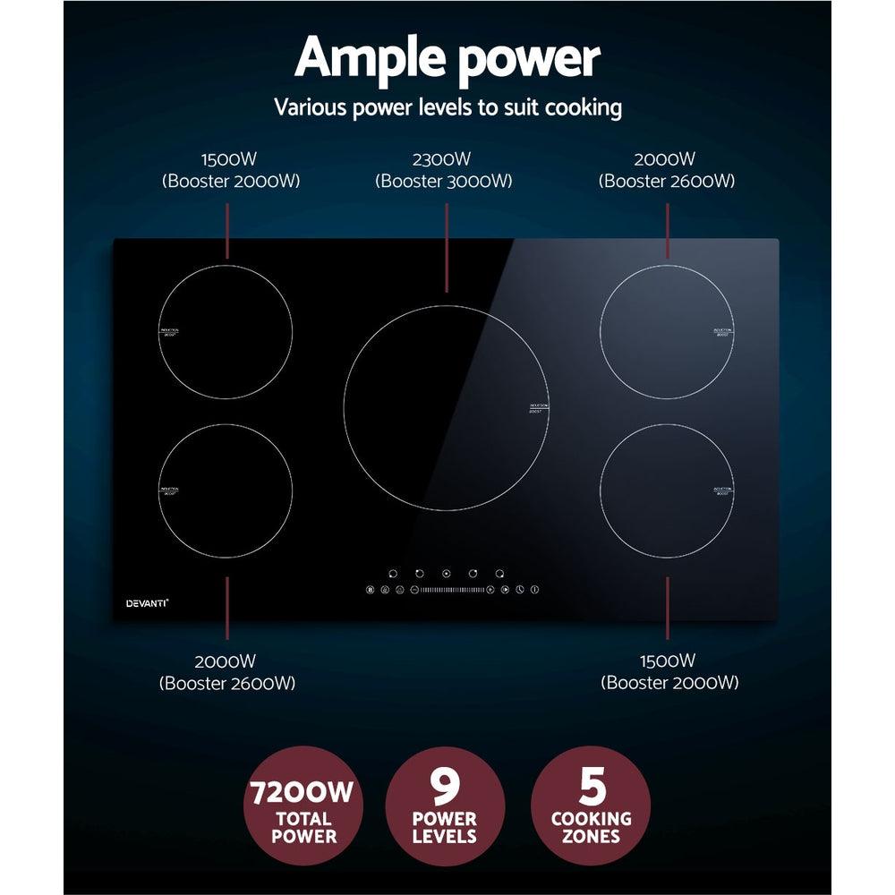 Devanti Induction Cooktop 90cm Electric Cooker - Ozstylz