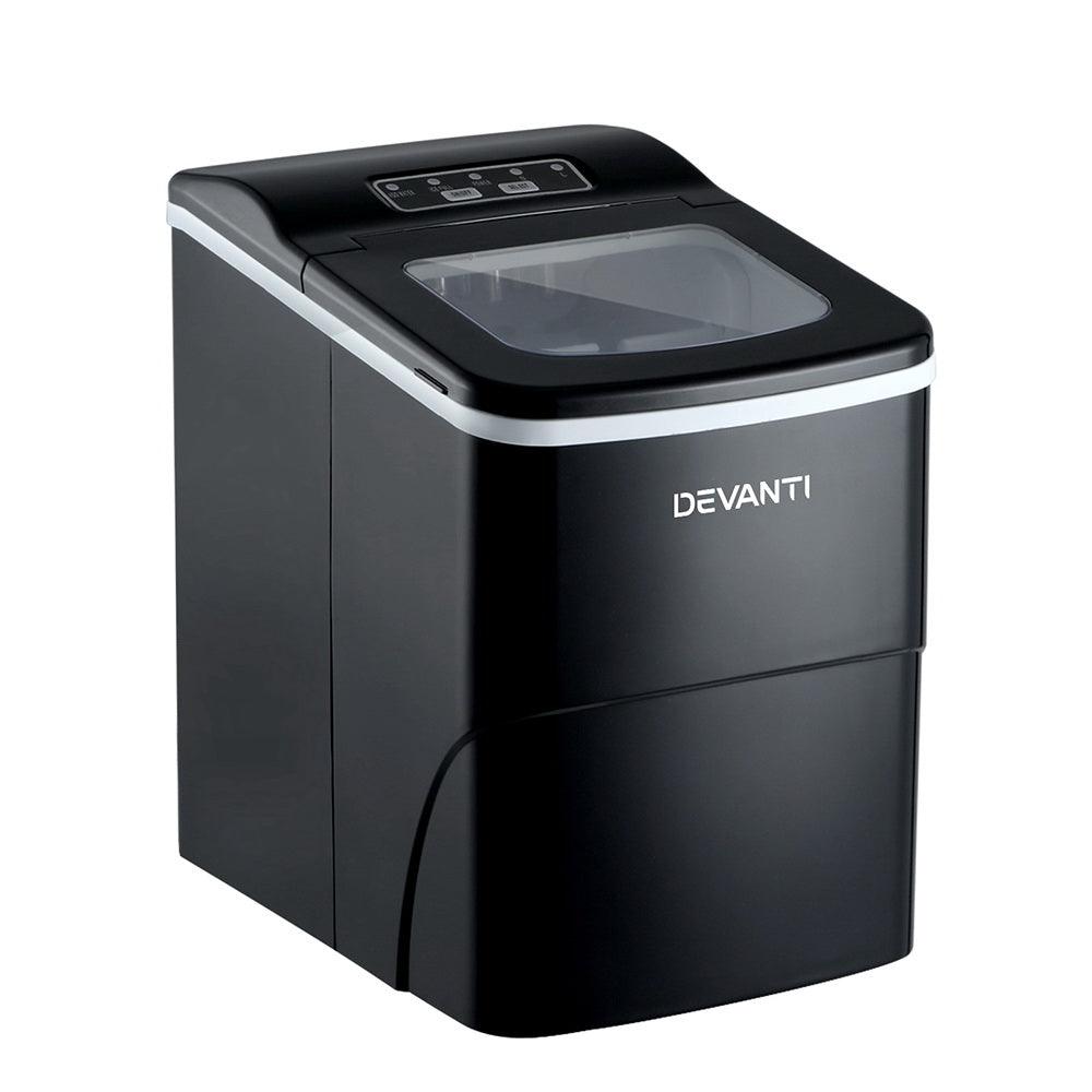 DEVANTi Portable Ice Cube Maker Machine 2L Home Bar Benchtop Easy Quick Black - Ozstylz