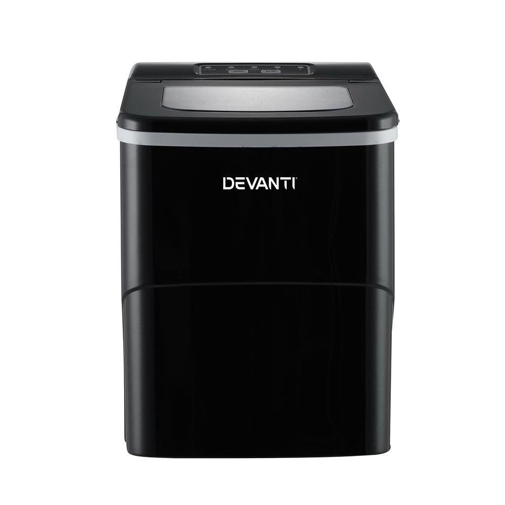 DEVANTi Portable Ice Cube Maker Machine 2L Home Bar Benchtop Easy Quick Black - Ozstylz