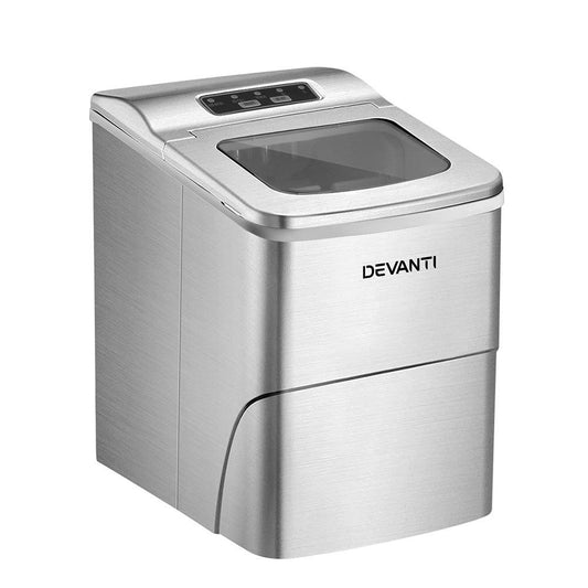 Devanti Portable Ice Cube Maker - Silver - Ozstylz