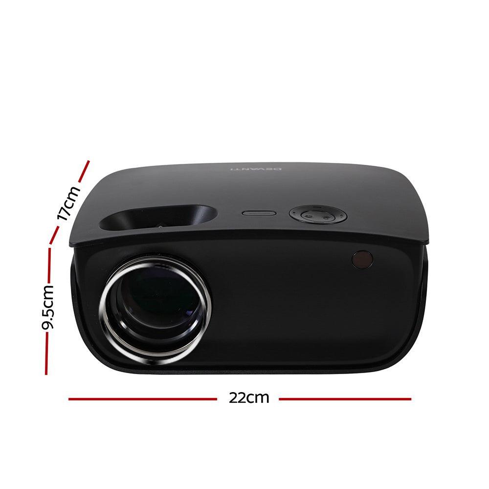 Devanti Portable Mini Video Projector Wifi 1080P Home Theater HDMI Black - Ozstylz