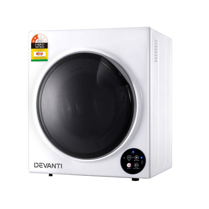 Devanti Tumble Dryer 5kg Fully Auto Black - Ozstylz